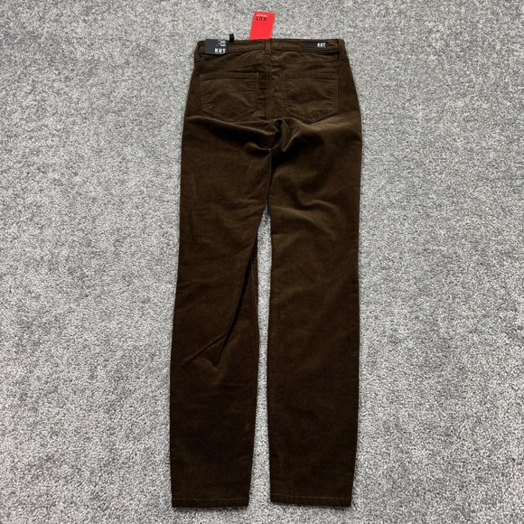 Kut from the Kloth Pants Womens 0 Brown Corduroy High Rise Diana Skinny Fab Ab - Picture 2 of 10